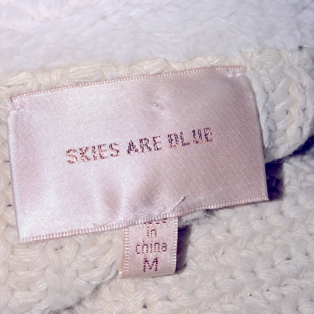 SKIES ARE BLUE size medium ivory faux suede vest - Picture 7 of 11